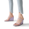thumbnail image 5 of DREAM PAIRS Women's Slides Wedge Sandals Two Strap Square Open Toe Dress Shoes, 5 of 6