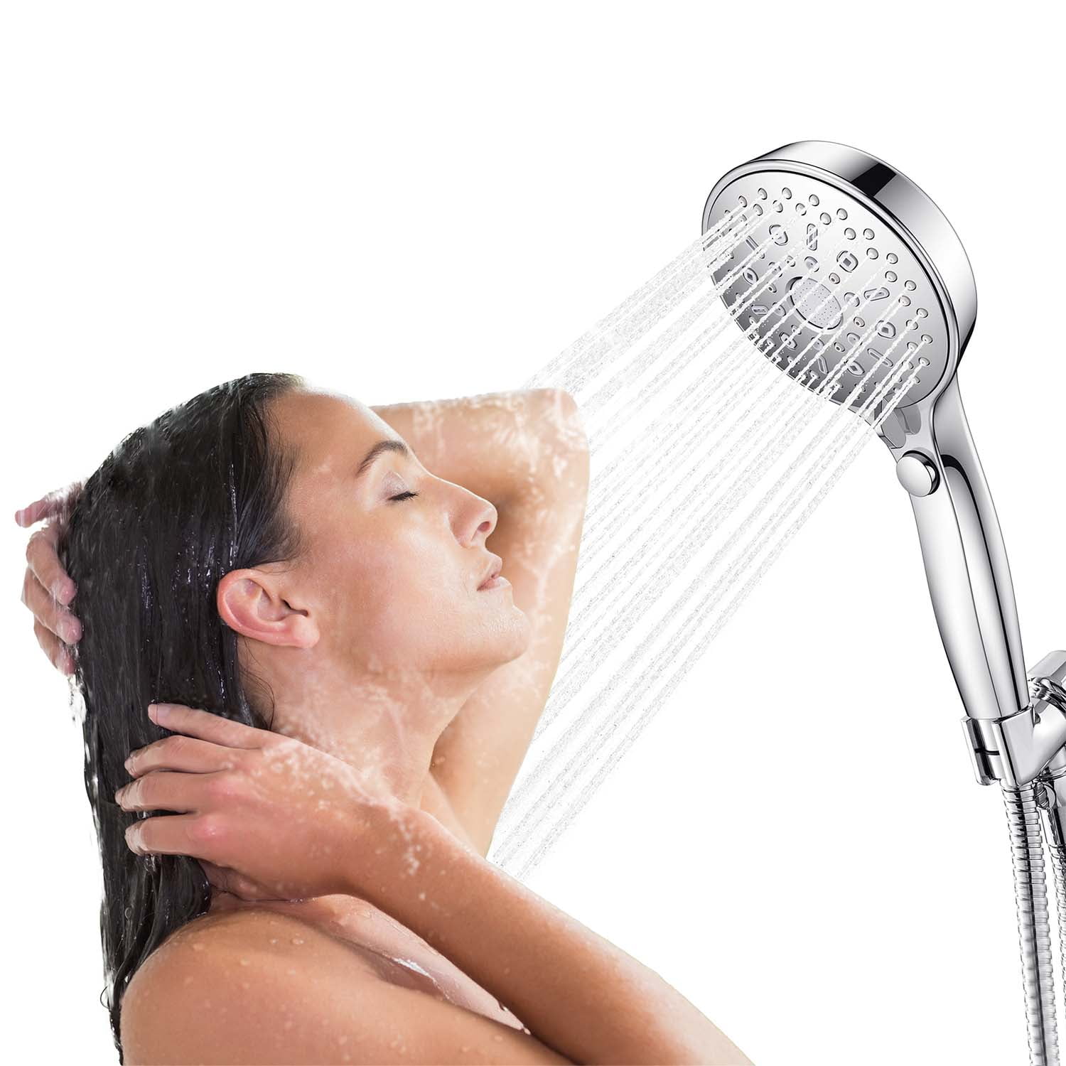 6" Large Rainfall Adjustable Shower head Handheld Water-Saving Shower Heads 