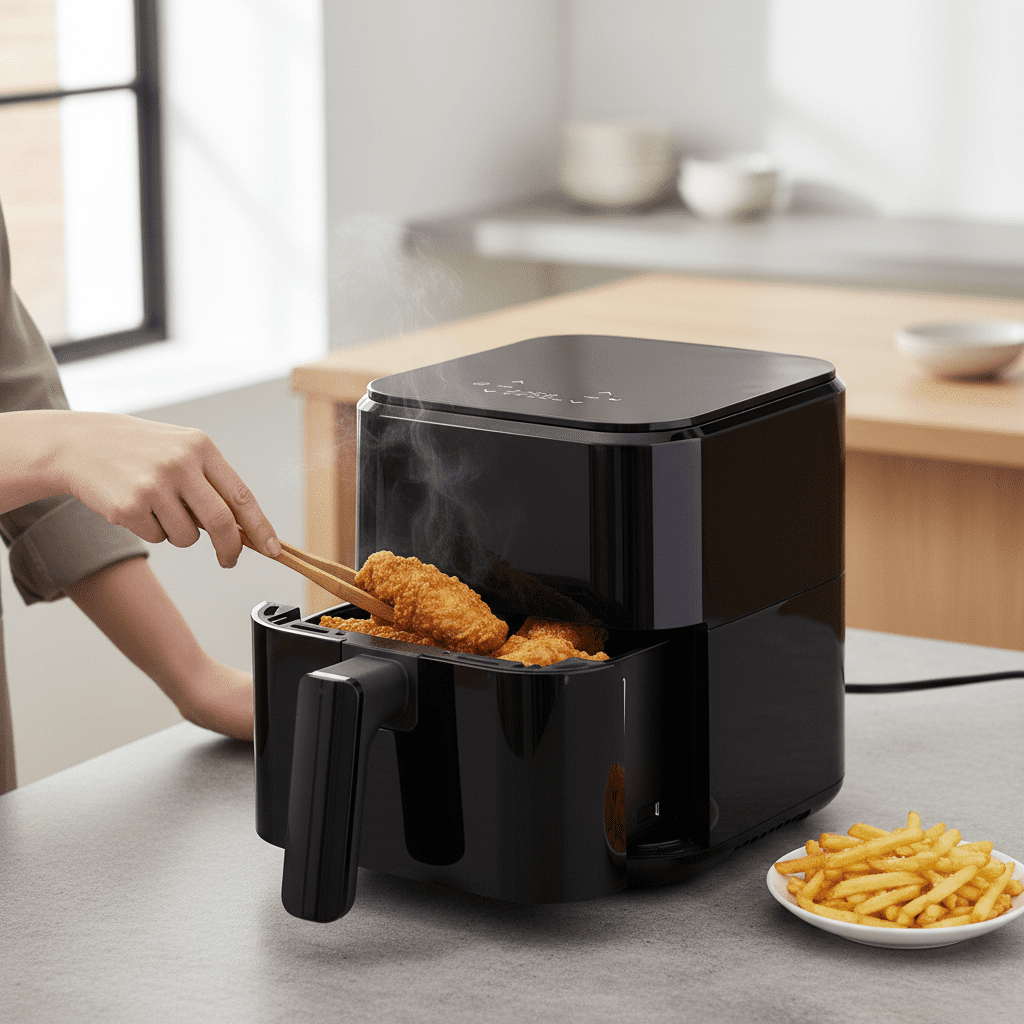 Atilioo 3 Qt Air fryer, Compact Digital Touchscreen Small Air Cooker with Timer, Non-Stick & Dishwasher Safe, Black