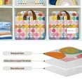 thumbnail image 4 of Yayeee Foldable Storage Basket for Shelves with Handles Waterproof Cloth Bins, Yellow Circles, 4 of 7
