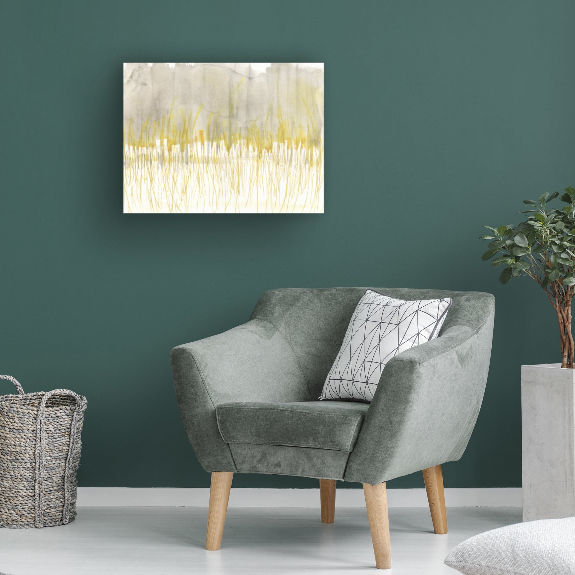 Canvas Wall Art - Jennifer Goldberger 'Winter Grasses I' Wall Art for Living Room, Bedroom, or Office Décor by Trademark Fine Art - 32 x 24 Inches