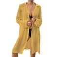 thumbnail image 3 of CFLVAEK Swimsuit Cover Up for Women Beach Vacation Button Down Shirts Kimono Cardigan Casual Long Sleeve Cover Ups Swimwear Free Size, 3 of 7