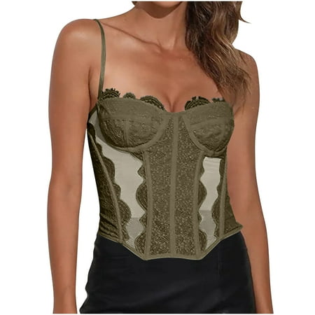 Women s Shapewear Lace Bodysuit Slimming Corset Bodysuit Mesh Tummy Control Body Shaper Going Out Tops