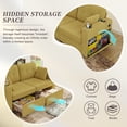 thumbnail image 4 of Leumius 68" Modern Sectional Sofa,3 Seater Sofa with USB Charging,Storage Chaise & Cup Holder,Chenille Sofa Couch for Living Room,Apartment,yellow, 4 of 8