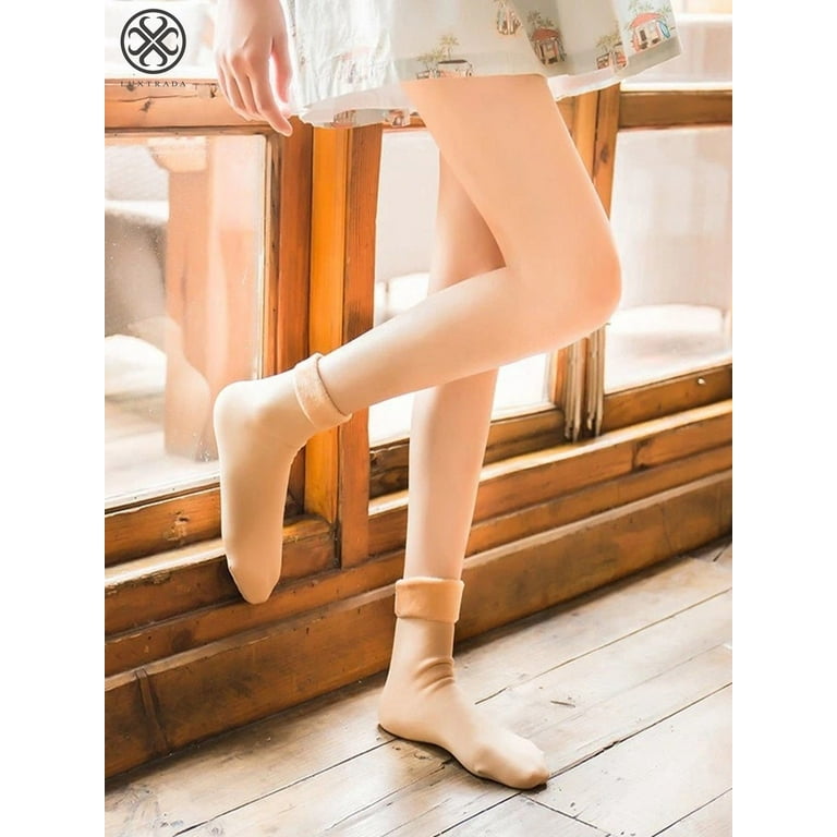 G&Y 2 Pairs Fleece Lined Footless Tights for Women - 100D Opaque Warm  Winter Pantyhose