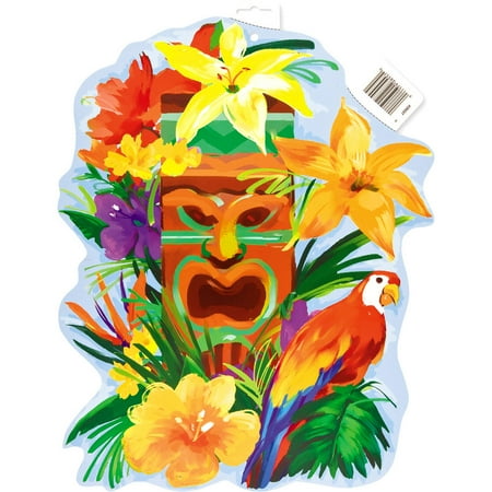 16.5" Paper Cut Out Tiki Tropics Luau Decoration