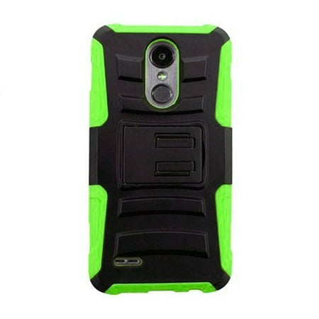 Lg G2 Cell Phone Case For Verizon Phone Case for LG Aristo 2 Plus, LG Fortune 2, LG Risio 3, LG K8 2018, LG Zone 4 (Verizon), LG Tribute Dynasty, LG Aristo 2, Dual Layer Holster Belt Clip Cover Case with Kickstand (Green) ()