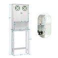 thumbnail image 3 of Gymax Armoire de Rangement au-Dessus des Toilettes à 2 Portes avec Étagère Réglable, 3 of 10