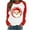 Red 2, variant on Women's Round Neck Raglan Top Fall Winter Holiday Daily Wear Christmas Print Long Sleeve Shirt