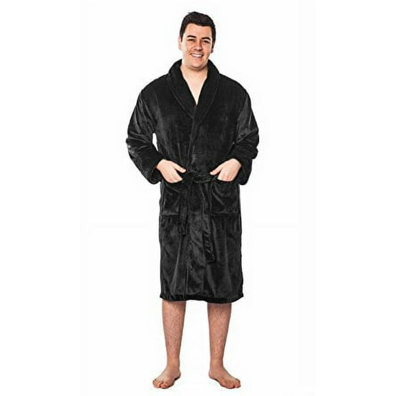 Men and Women (Unisex) Super Soft Tahoe Microfleece Shawl Collar Bathrobe / Spa Robe