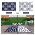 thumbnail image 2 of GENIMO Outdoor Rug Reversible 6x9' Patio Rug,Clearance Outside Plastic Waterproof Mat,Fordable Floor Rug for Patio, Camping, RV, Deck, Porch, Balcony, Backyard, blue&white, 2 of 7