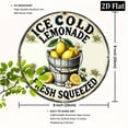 thumbnail image 2 of Vintage Style Ice Cold Lemonade Metal Sign, Aluminum Wall Decor 8*8inch - Summer Wreath Logo for Home, Restaurant, Bar, Cafe Decoration - Fresh Squeezed Lemon Theme, 1pc, 2 of 6