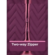 ORORO Women's Quilted Heated Vest with Battery, Lightweight Heated Chevron Quilted Vest (Purple, S)