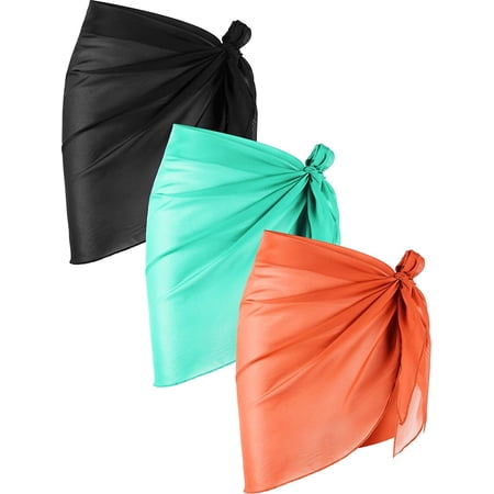 Conceited Sheer Chiffon Sarong Cover Up For Women - Beach Wrap, Swimsuit Cover, Multiple Colors & Lengths
