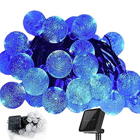 Crystal Globe Fairy String Lights, 7m 50LED Crystal Ball String Lights Solar Bubble Ball String Lights Waterproof for Garden