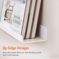 thumbnail image 6 of Floating Nursery Book Shelves for Wall Set of 6, 24 inch White Long Kids Bookshelf, Kids Room Bedroom Study Storage Display Organizer Decor, 6 of 9