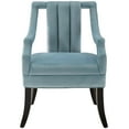 thumbnail image 5 of Modway Harken Modern Performance Velvet Accent Chair in Light Blue, 5 of 7