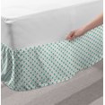 thumbnail image 2 of Ocean Bed Skirt, Bold Half Circles Sea Inspired Theme Waves Simplistic Retro Design Maritime Print, Elastic Bedskirt Dust Ruffle Wrap Around for Bedding Decor, 4 Sizes, Sky Blue White, by Ambesonne, 2 of 2
