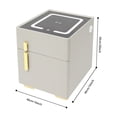 thumbnail image 2 of Smart Bedside Cabinet, Grey Password Lock Nightstand with LED Light, Phone Charging Anti-Theft Storage Cabinet for Bedroom Home Office, 2 of 16
