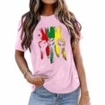 thumbnail image 4 of Raeneomay Oversized T Shirts for Women Fashion Printed Short Sleeved Round Neck Top, 4 of 6