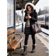 thumbnail image 4 of Wantdo Women's Coat Padded Winter Jacket Waterproof Winter Coat Warm Puffer Jacket Black L, 4 of 10