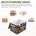 thumbnail image 6 of Yayeee Collapsible Cube Storage Bin with Lid Fabric Closet Decorative Basket with Handles, Cows and Flowers, 6 of 7