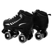 Epic Galaxy Elite Black Quad Roller Skates Package - Size 4