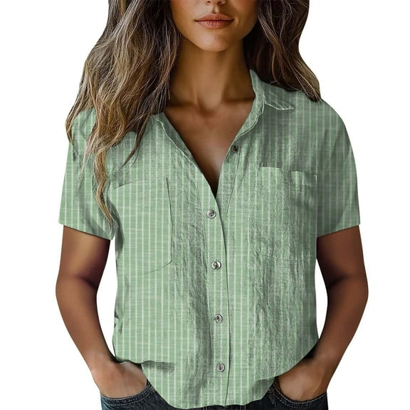 Cqxid525 Clearance shirts for women Vintage Boho Tops for Women Floral Print Shirt Casual Short Sleeve Button Up Blouses Short Sleeve Boho Shirts Tops Business Tunic Blouses