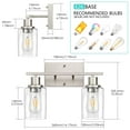 thumbnail image 2 of Accesorios de baño Vanity Light ShineTech de 2 luces, níquel, 2 of 9