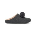 thumbnail image 2 of Fitflop Womens Chrissie Pom Pom Polyester Slip On Slide Slippers, 2 of 5