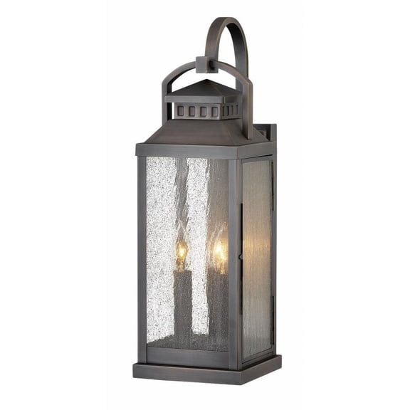 3 Light Large Outdoor Wall Lantern in Traditional Style 7 inches Wide By 21.75 inches High-Blackened Brass Finish Bailey Street Home 81-Bel-3088233