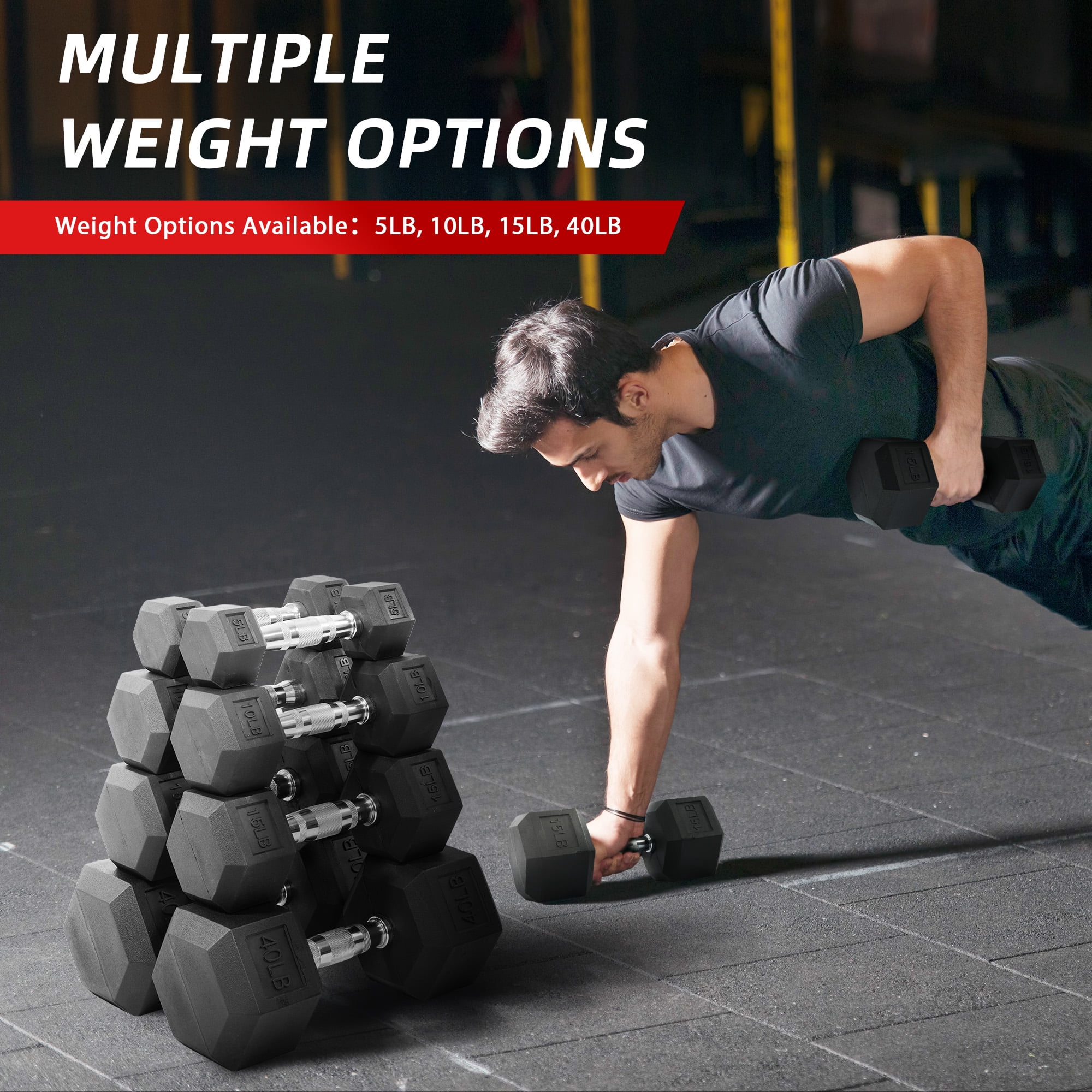 Flexwave Strength Training Dumbbells, 70lb / 80lb / 90lb / 110lb / 120lb / 130lb / 140lb / 160lb