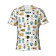 thumbnail image 3 of Naloa Colorful Insects Men's T-Shirt Sport T-shirt Men's Basic Tee Casual Men's Shirt, Round Neck, Short Sleeves - 3X-Large, 3 of 5