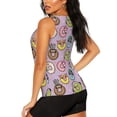 thumbnail image 3 of Bixox Women's Cute Donuts Printed Sleeveless Fitness Workout Running Quick-Dry Tank Top, 3 of 7