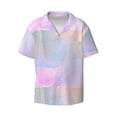 thumbnail image 5 of Picia Rainbow Men's Linen Shirts Short Sleeve Cuban Beach Shirts Casual Shirts Button Down Shirt for Men Beach Summer Wedding Shirt-4X-Large, 5 of 7