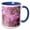 Blue/White, variant on 3drose, Blooming Lilac Bush. Clusters of Beautiful Pink Flowers., 11oz Magic Transforming Mug
