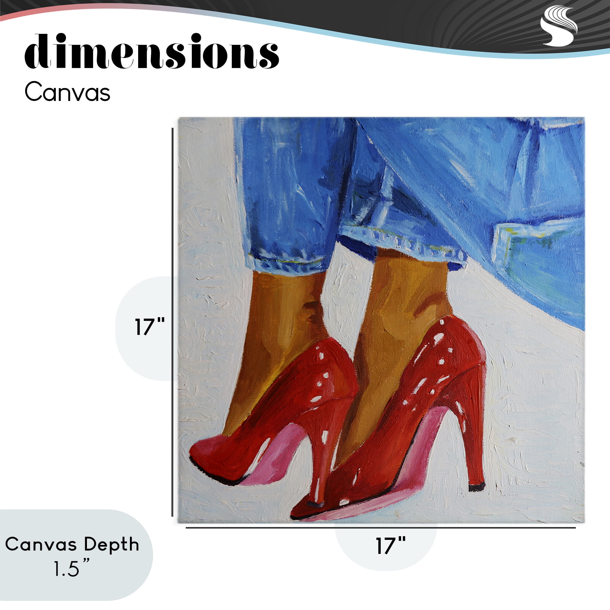 Stupell Industries Glossy Red Pumps & Jeans Canvas Wall Art, design by Violeta Vollmer