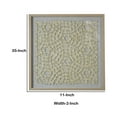 thumbnail image 5 of Benjara Wooden Frame Shadow Box with Abstract Weaving Pattern, Brown and Cream, 5 of 5