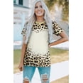 thumbnail image 3 of Women's Leopard Bleached O-neck Short Sleeve T Shirt, 3 of 16