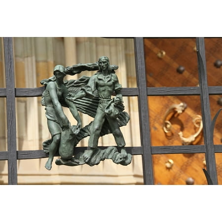 - Laminated Poster Metal Iron Ornament Old Entrance Gate Poster Print 11 x 17