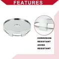 thumbnail image 3 of Universal Car Wheel Center Hub Cap Rim Cover Hub Caps for Most Cars 2.34" OD 1 Pcs Chrome Silver Tone, 3 of 6