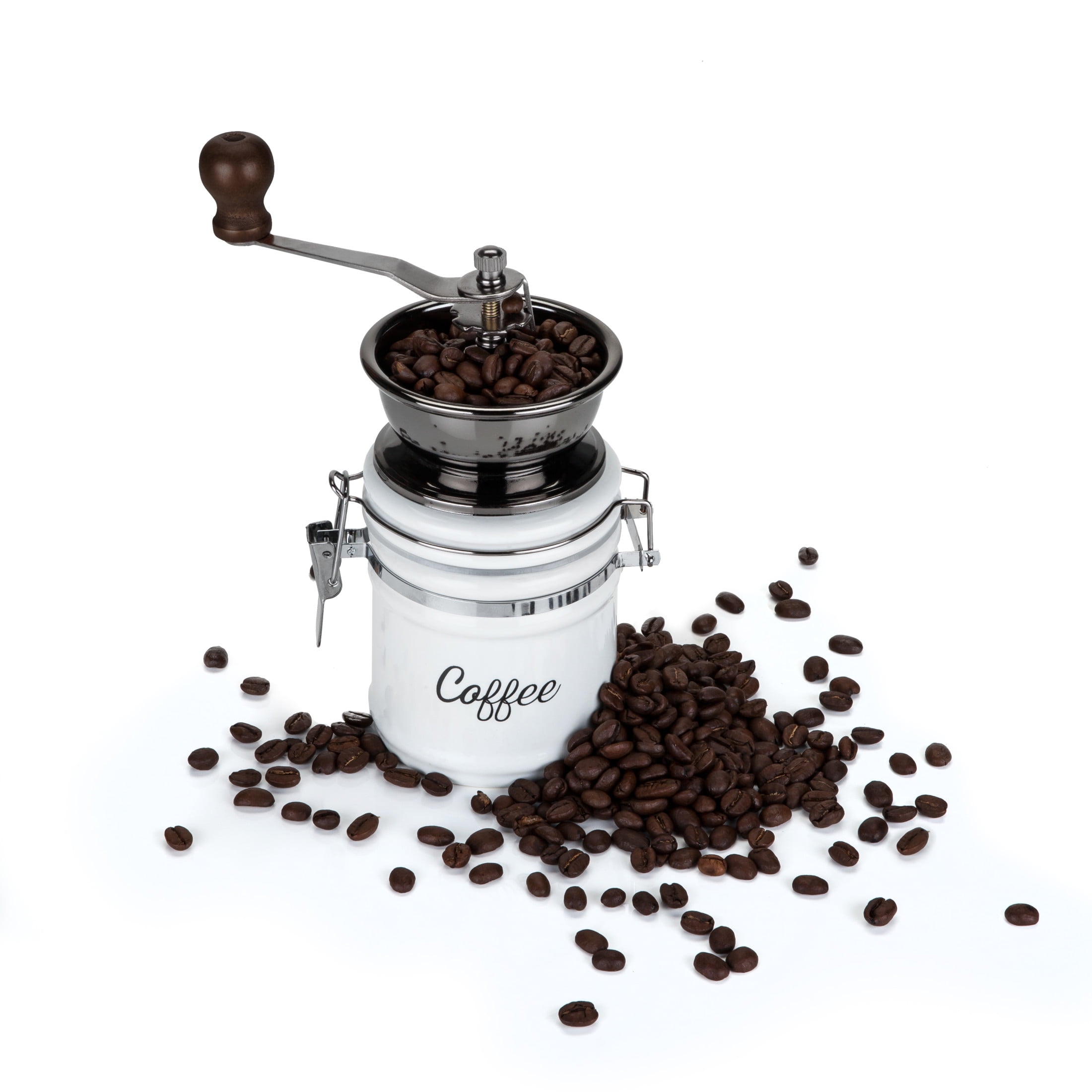 Twine Handheld Vintage Style Burr Coffee Grinder - Manual Adjustable Design