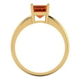 thumbnail image 4 of Clara Pucci 14K Yellow Gold 1ct Red Solitaire Ring for Women, 4 of 8