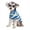 Blue, variant on Pet Dog PoloShirt Pullover ShortTees Small Dog Roll-Neck Collar Stripe T-shirt