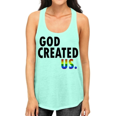 - Junior's God Created US. B1668 PLY Mint Racerback Tank Top Medium Mint