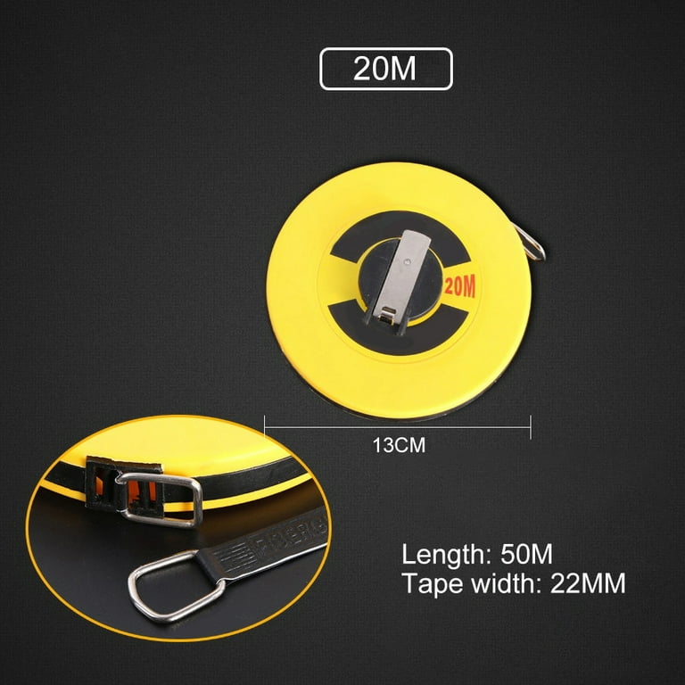 Waterproof Soft Measuring Tape,20/30/50m Portable Metric