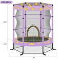 thumbnail image 5 of 55 Inch Trampoline for Kids,Outdoor Indoor Trampoline with Safety Enclosure Net,Gifts for Kids,Purple, 5 of 5