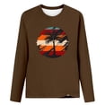 thumbnail image 4 of EQWLJWE Chemises à Manches Longues pour Femmes Mode d'Entraînement Printemps Imprimé Manches Longues Col Rond Tee Décontracté Hauts Vêtements d'Automne pour Femmes, 4 of 6
