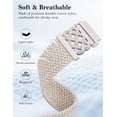 thumbnail image 3 of Wearlizer 20mm Magnetic Braided Nylon Band Compatible with Garmin Vivoactive 6/5/3, Venu Sq 2, Forerunner 165/55/245, Stretchy Celtic Knot Elastic Watch Band with Quick Release for Women Men, 3 of 6