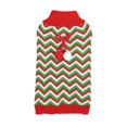 thumbnail image 1 of Dsscvnef Pet Sweater in Classic Red & Green Color Block With Snowflake Bowtie & Round Neck for Comfortable Christmas Celebrations Pet Clothes Rack Small Pet Clothes Hangers Metal, 1 of 3